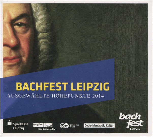 Cover der CD "Bachfest Leipzig" ausgewählte Höhepunkte 2014, Portrait von Johann Sebastian Bach in Öl